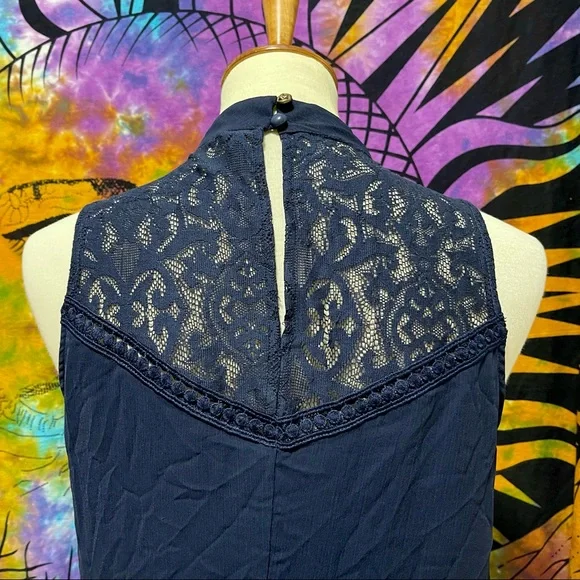 🌈 Lovely blue lace patchwork dress - Picture 5 of 10